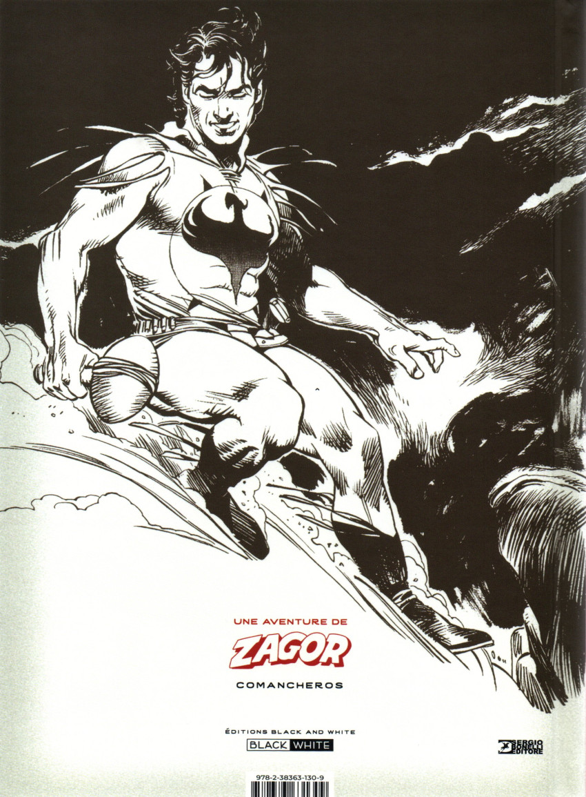 Verso de l'album Zagor Comancheros
