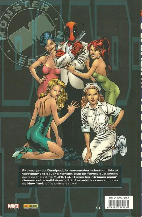 Verso de l'album Deadpool Tome 3 Un été meurtrier
