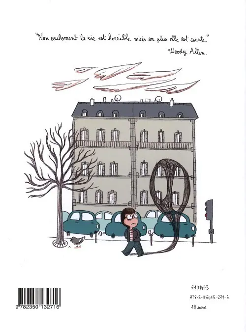 Verso de l'album L'Effet kiss pas cool Journal d'une angoissée de la vie