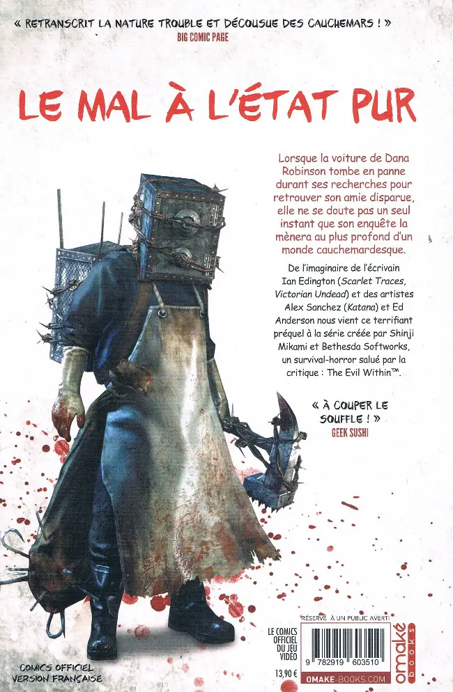 Verso de l'album The Evil Within Tome 1
