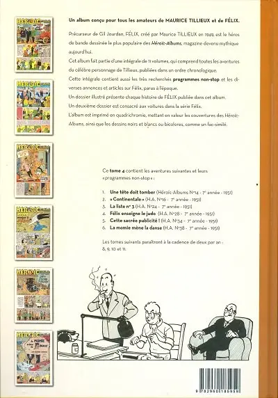 Verso de l'album Félix Intégrale Tome 4