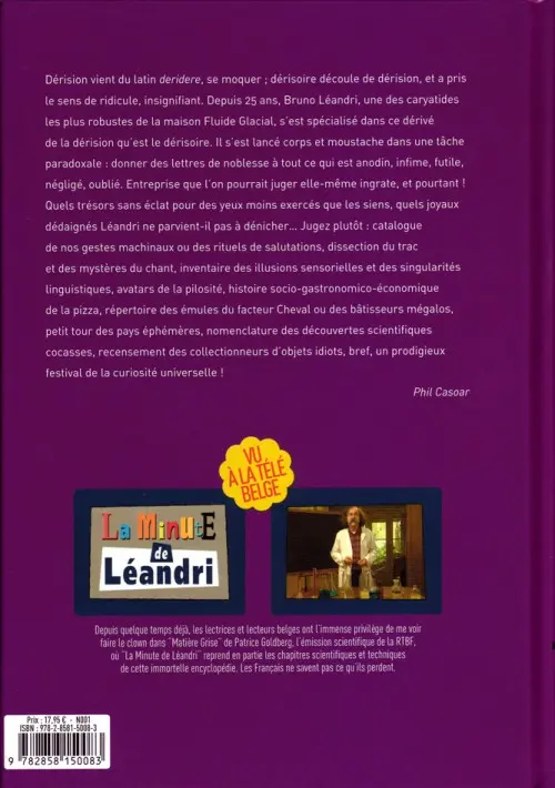 Verso de l'album La Grande encyclopédie du dérisoire Tome 5