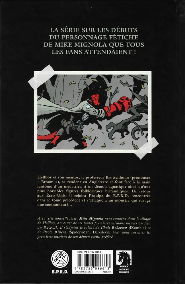 Verso de l'album Hellboy & B.P.R.D. Tome 2 1953