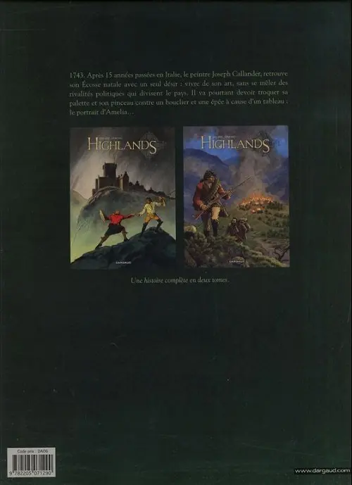 Verso de l'album Highlands Tome 2 Le Survivant des eaux noires