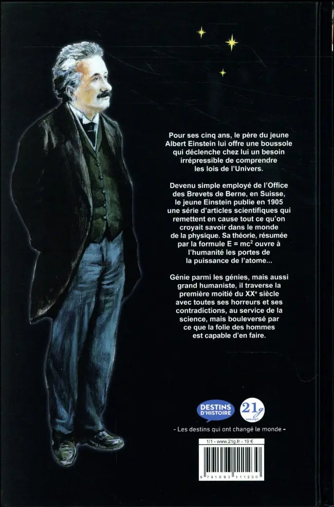 Verso de l'album A. Einstein La poésie du réel