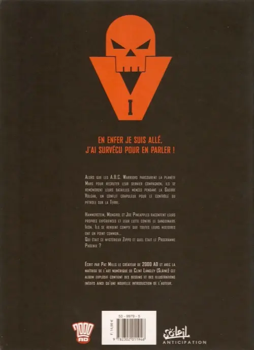 Verso de l'album ABC Warriors Tome 1 La Guerre Volgan 1/4