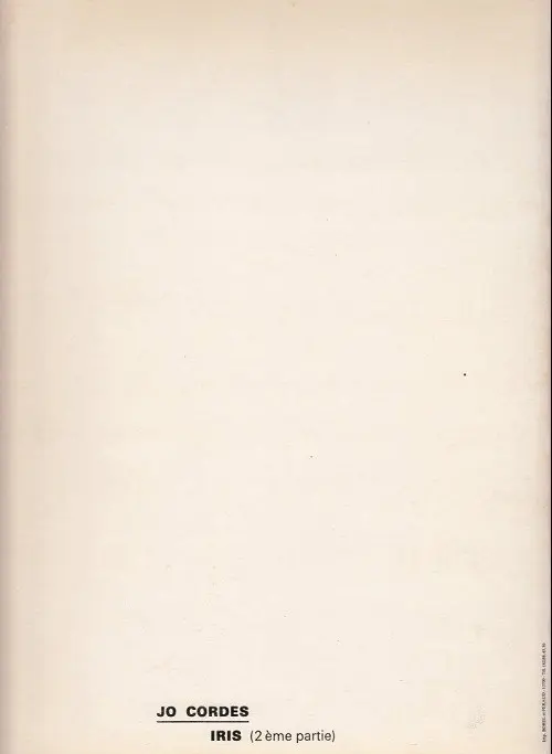 Verso de l'album Iris Tome 2 (2ème Épisode)
