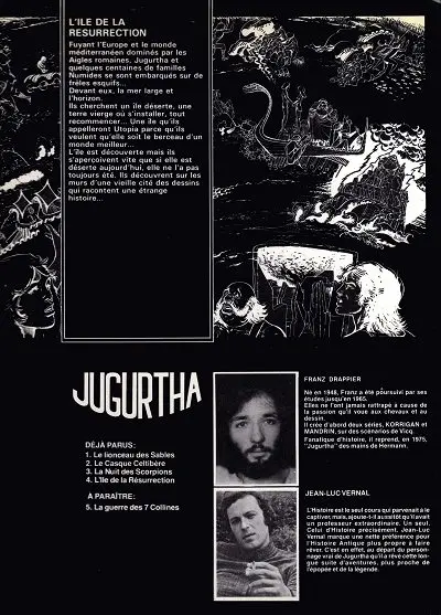 Verso de l'album Jugurtha Tome 4 L'île de la Résurrection