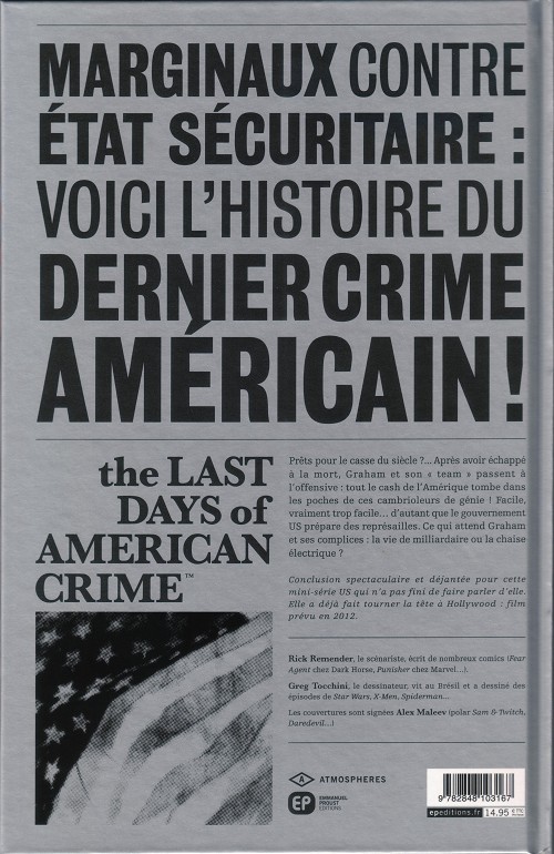 Verso de l'album The Last Days of American Crime 3/3