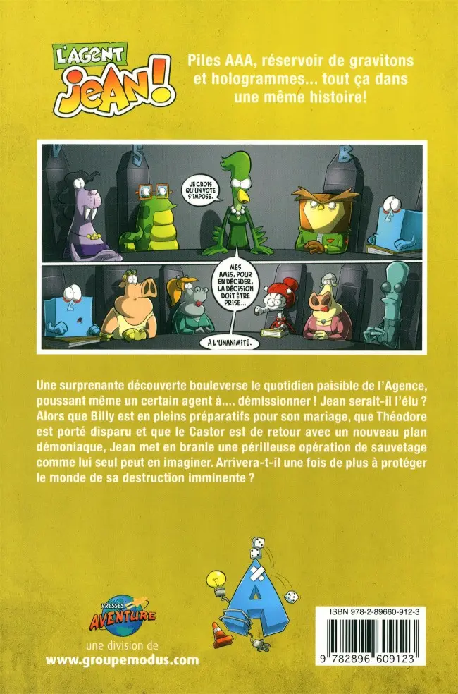 Verso de l'album L'Agent Jean ! Saison 1 Tome 7 L'ultime symbole absolu
