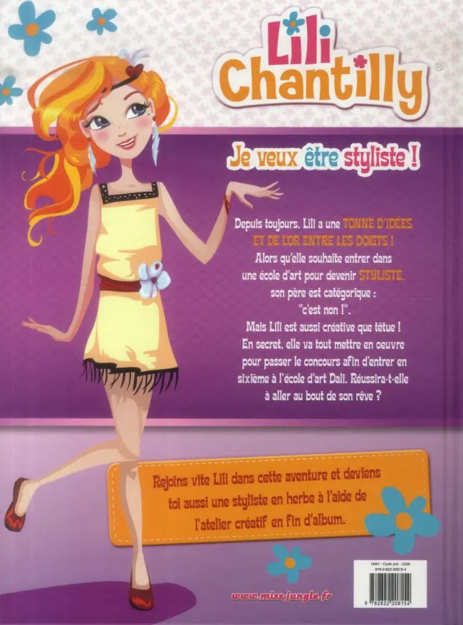 Verso de l'album Lili Chantilly Tome 1 Je veux être styliste