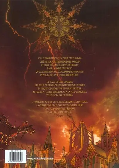 Verso de l'album La Loi du chaos Tome 3 La fin d'un cycle