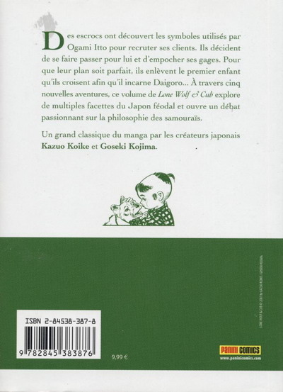 Verso de l'album Lone Wolf & Cub Volume 6 Esprits au fil de l'eau