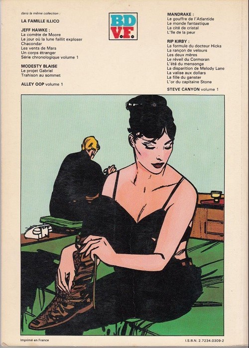 Verso de l'album Modesty Blaise Tome 3 Trahison au sommet