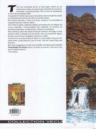 Verso de l'album Le Parfum des cèdres Tome 1 Le sang d'Adonis