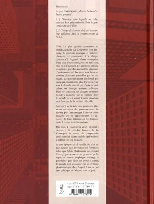 Verso de l'album Ploutocratie Ploutocratie, chronique d'un monopole global
