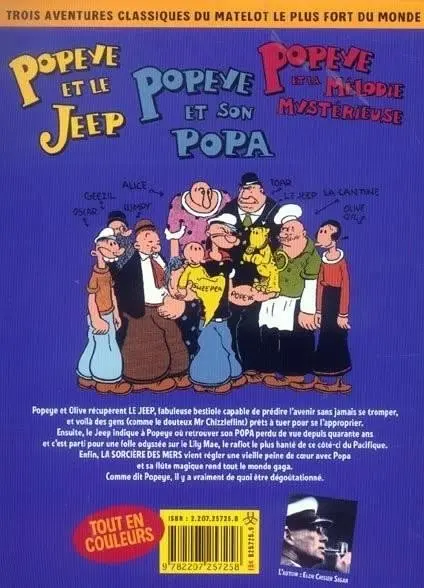 Verso de l'album Popeye (Denoël) Tome 1