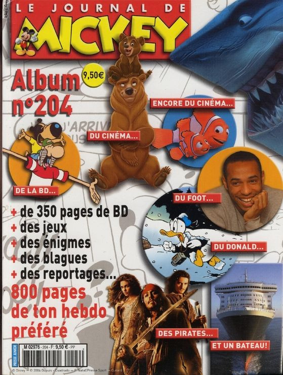 Couverture de l'album Le Journal de Mickey Album N° 204