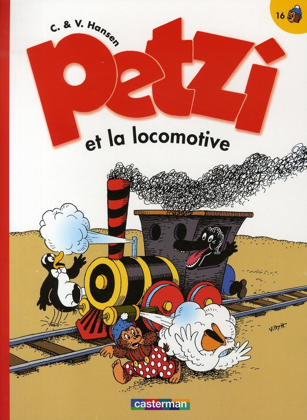 Couverture de l'album Petzi Tome 16 Petzi et la locomotive