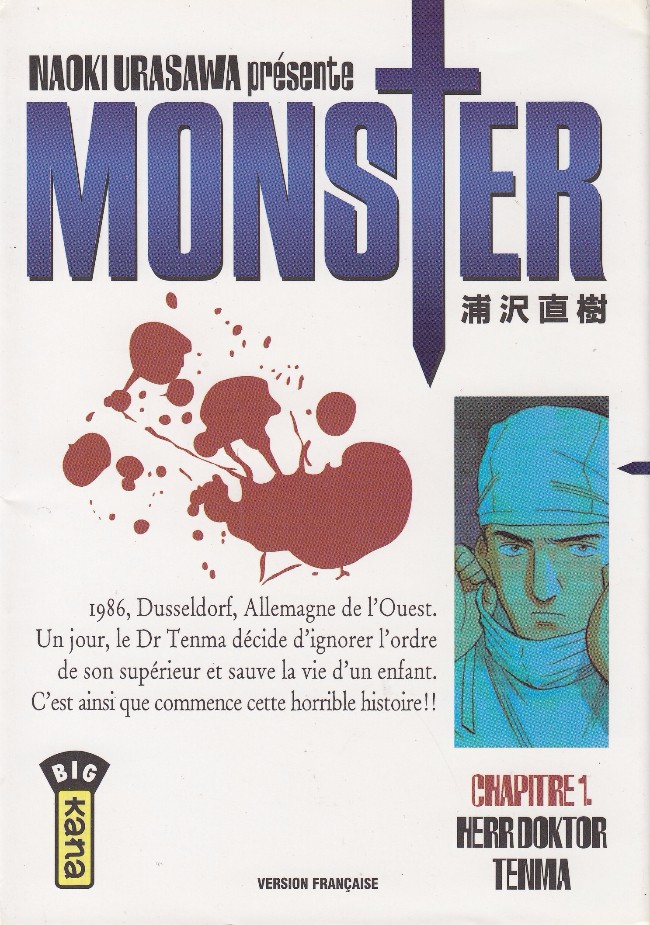 Couverture de l'album Monster Chapitre 1 Herr Doktor Tenma