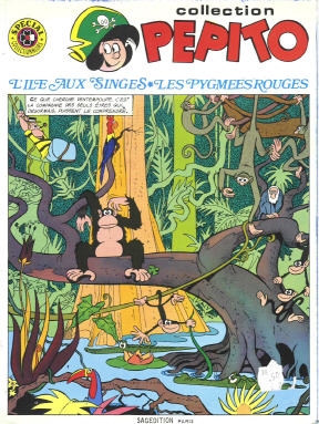 Couverture de l'album Pepito Tome 4 L'île aux singes - Les pygmées rouges