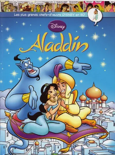 Couverture de l'album Les plus grands chefs-d'œuvre Disney en BD Tome 8 Aladdin