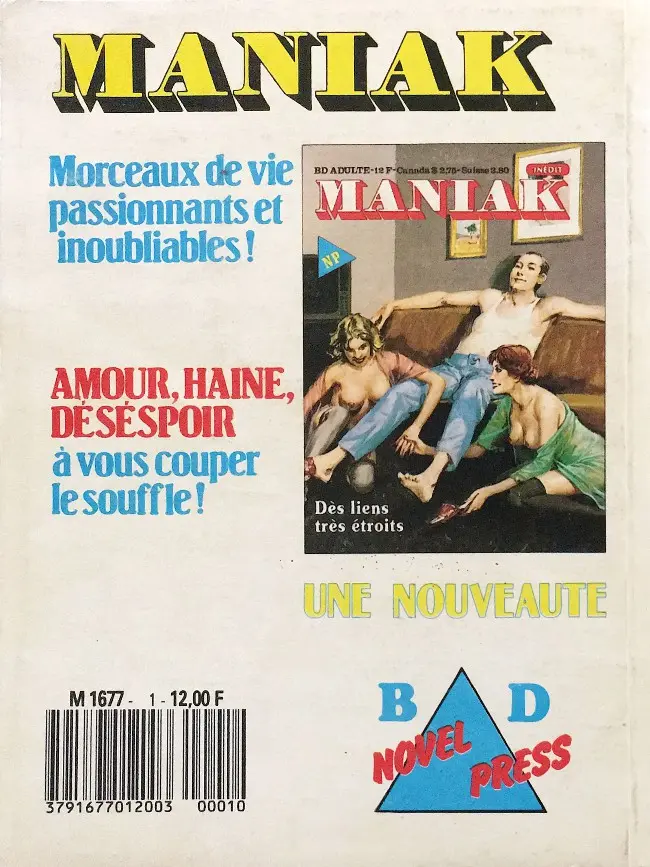 Verso de l'album Raptus Tome 1 Sous le signe du cobra