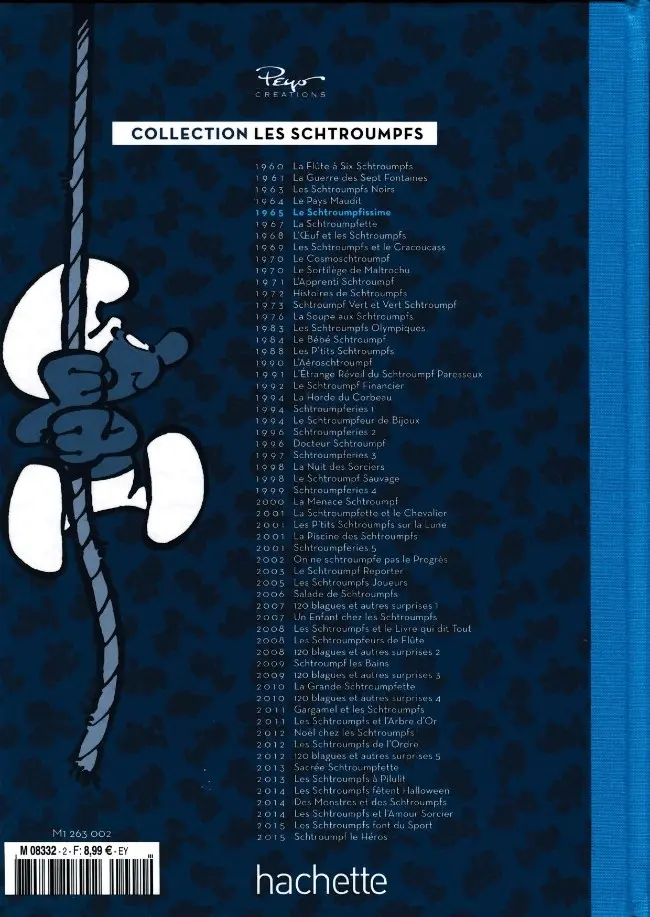 Verso de l'album Les Schtroumpfs La collection Tome 2 Le Schtroumpfissime