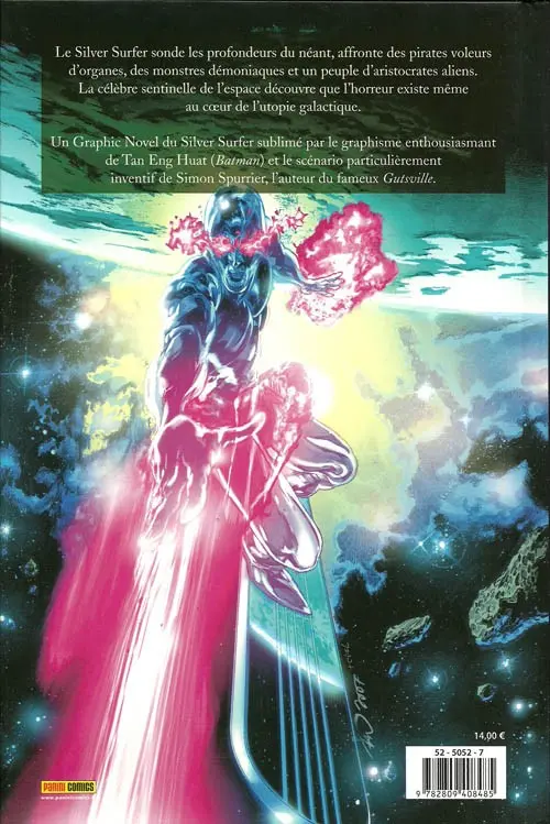 Verso de l'album Silver Surfer : Le messager Le Messager