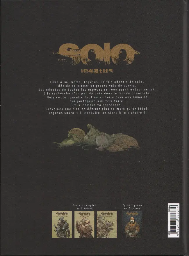 Verso de l'album Solo Tome 4 Legatus