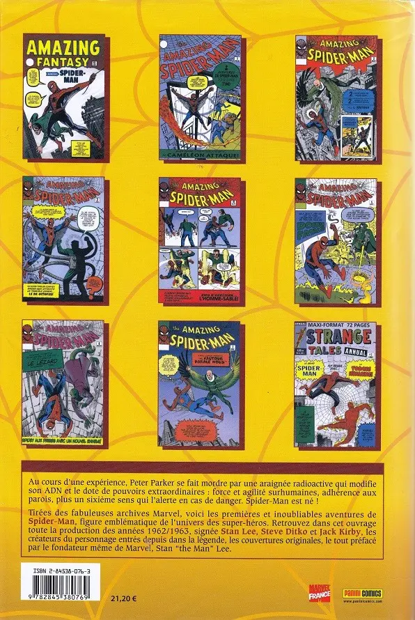 Verso de l'album Spider-Man - L'Intégrale Tome 1 1962-1963