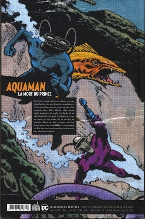 Verso de l'album Aquaman - La Mort du Prince