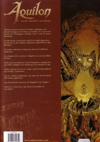 Verso de l'album Aquilon Tome 2 Danaan
