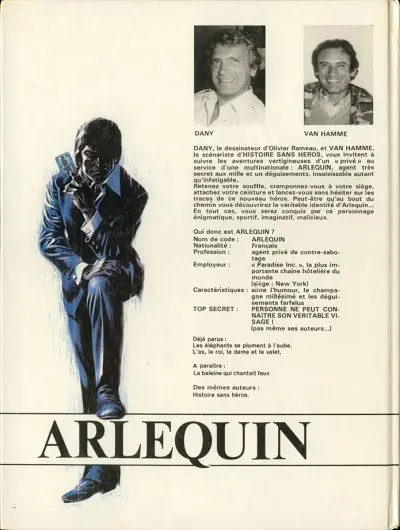 Verso de l'album Arlequin Tome 2 L'as, le roi, la dame et le valet