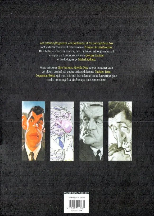 Verso de l'album La Trilogie des Malfaisants