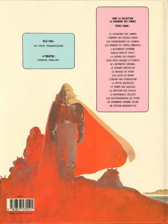 Verso de l'album Le Vagabond des Limbes présente Les 13 Transgressions