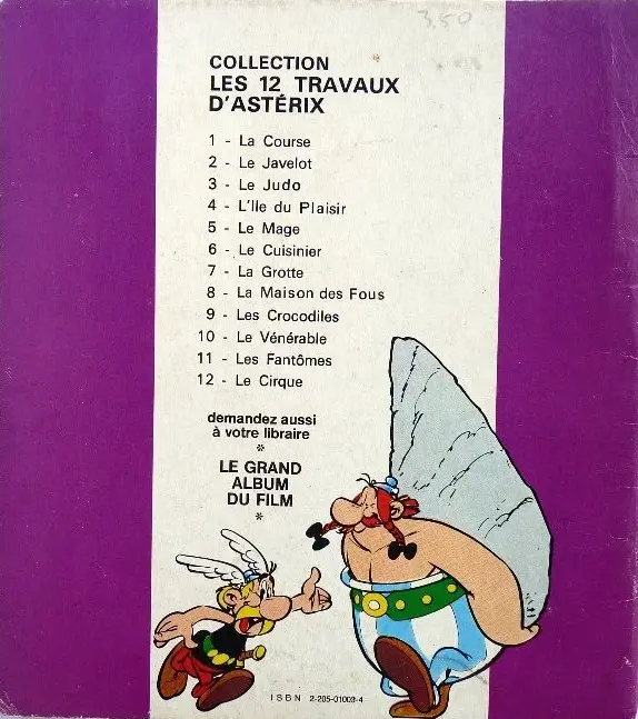 Verso de l'album Les 12 travaux d'Astérix Tome 3 Le judo