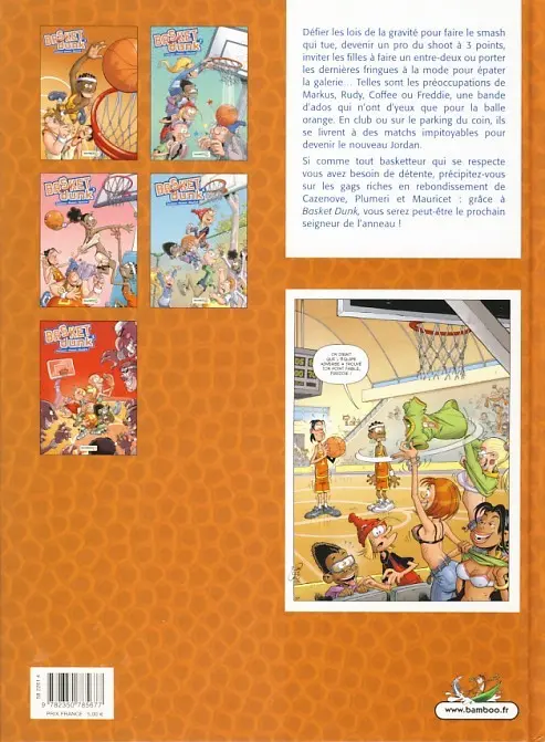 Verso de l'album Basket dunk Tome 1