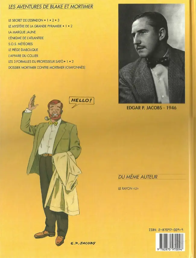 Verso de l'album Blake et Mortimer Tome 5 Le Mystère de la Grande Pyramide - Tome 2
