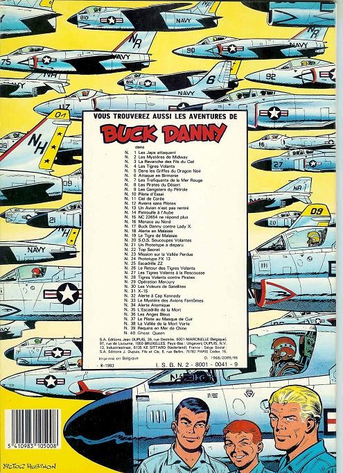Verso de l'album Buck Danny Tome 4 Tigres Volants