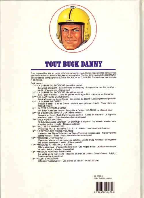 Verso de l'album Tout Buck Danny Tome 8 Pilotes de prototypes