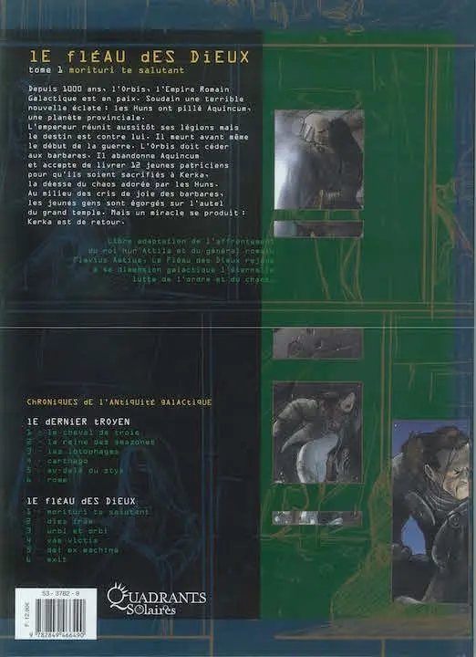 Verso de l'album Le Fléau des dieux Tome 1 Morituri te salutant