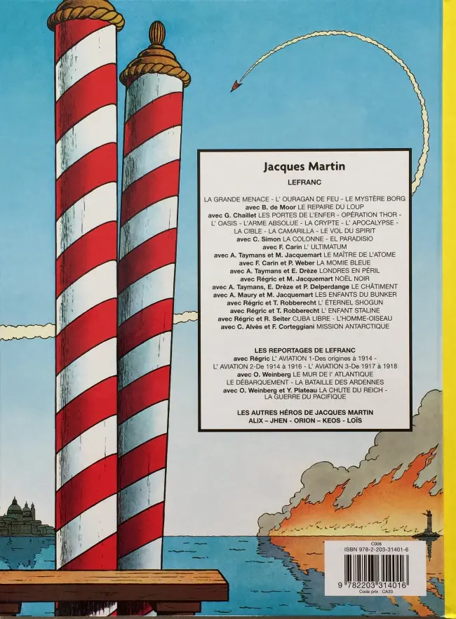 Verso de l'album Lefranc Tome 3 Le mystère Borg