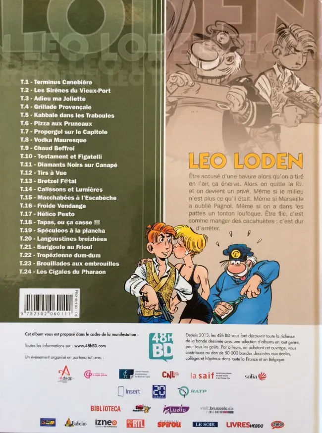 Verso de l'album Léo Loden Tome 6 Pizza aux pruneaux