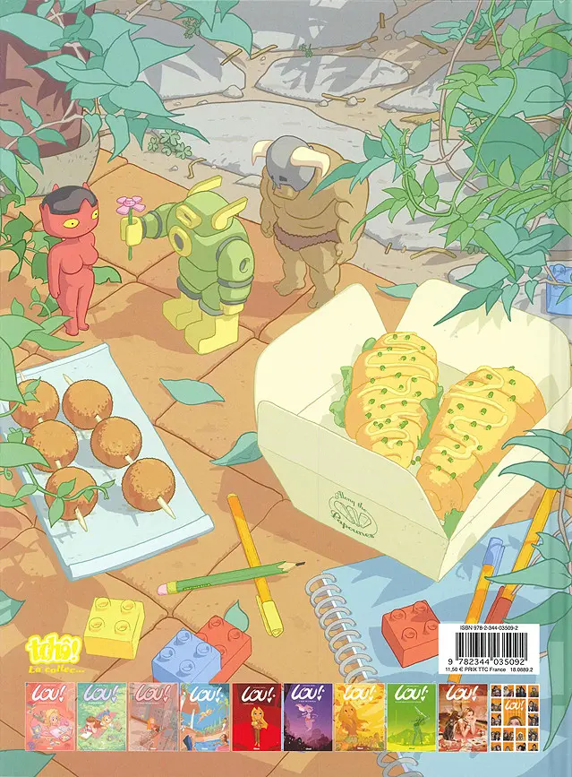 Verso de l'album Lou ! Tome 8 En route vers de nouvelles aventures