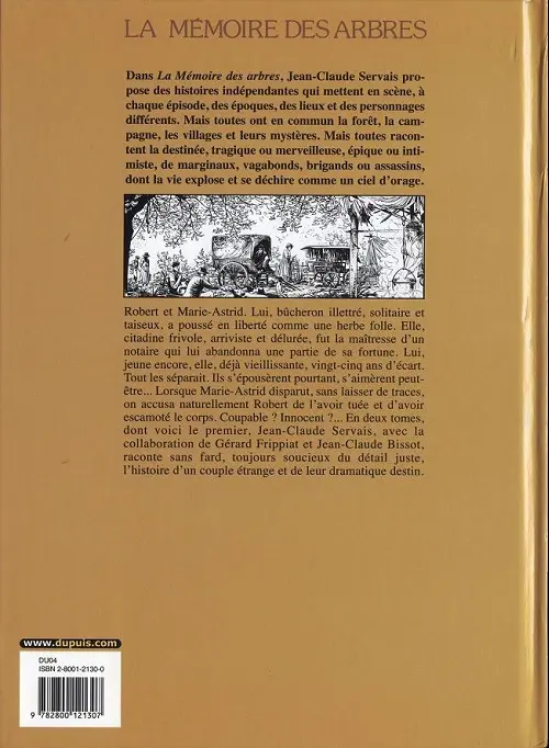 Verso de l'album La Mémoire des arbres Tome 1 La hache et le fusil - Tome 1