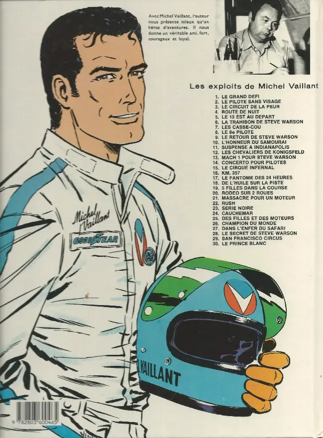 Verso de l'album Michel Vaillant Tome 3 Le circuit de la peur