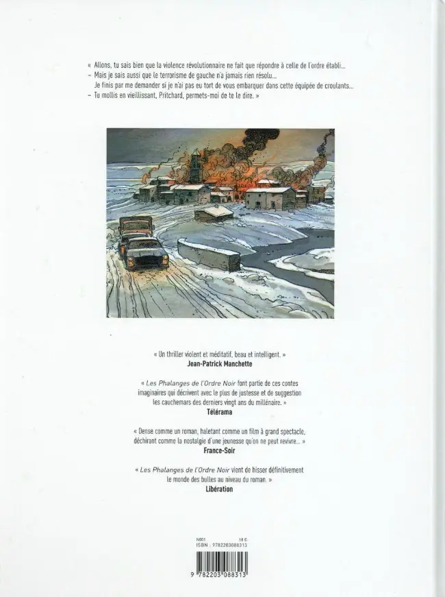 Verso de l'album Les Phalanges de l'ordre noir