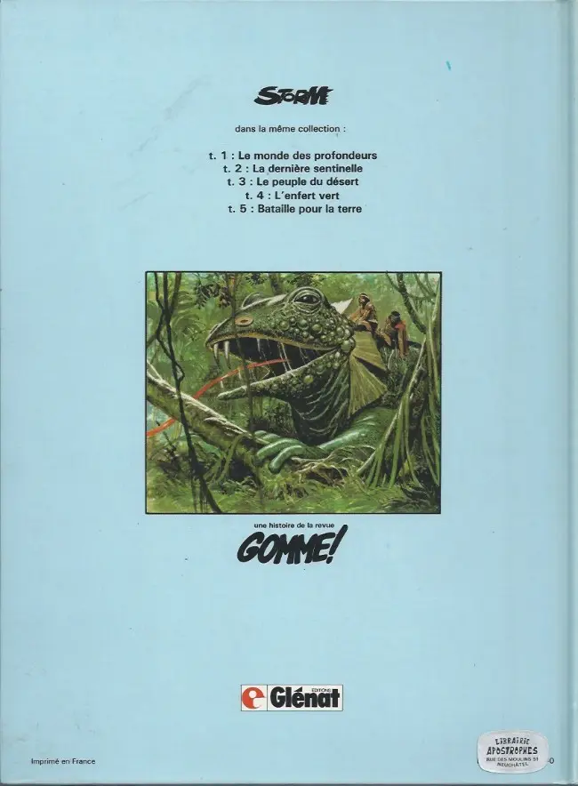 Verso de l'album Storm Tome 1 Le monde des profondeurs
