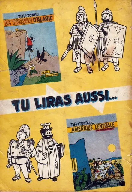 Verso de l'album Tif et Tondu Tome 3 Oscar et ses mystères